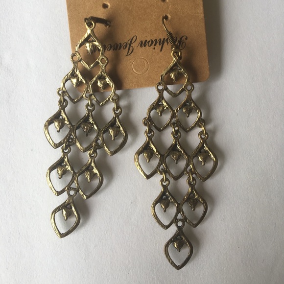 Earrings Multi Color Chandelier Drop Dangle Boho - Picture 2 of 3